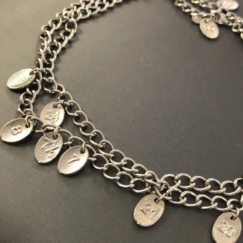 Premier Designs SILVER NUMBERS chain that determines length of necklace